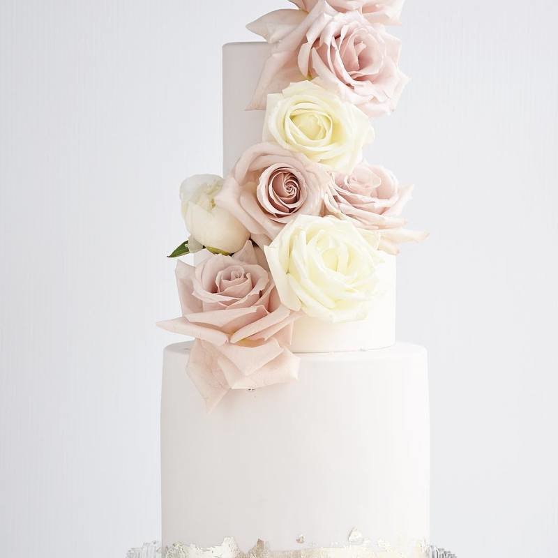 Свадебный торт с цветам 2069